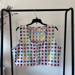 Fashion Brand Company Pantone Linen Crop Top M-L NWOT